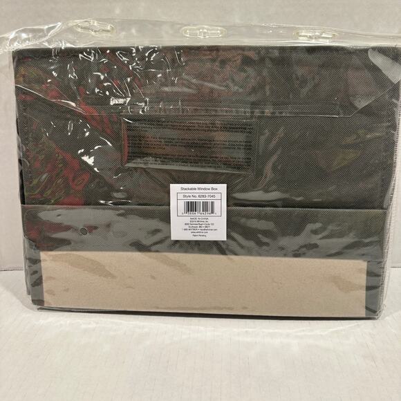 Set of 2 Stackable Window Box Closet Organizer Storage Bin with Magnetic Closure - Picture 8 of 9